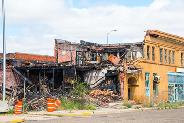 Burned Commercial Building