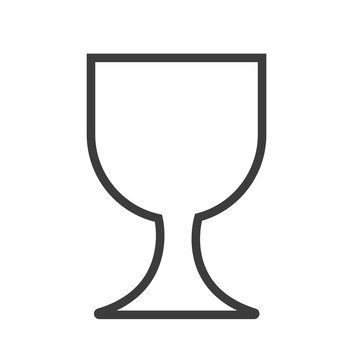 Wine glass icon. Wine glass Vector isolated on white background. Flat vector illustration in black. EPS 10