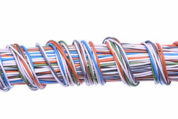 Computer cable isolated on white background