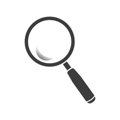 Magnifying glass icon. Magnifying glass Vector isolated on white background. Flat vector illustration in black. EPS 10