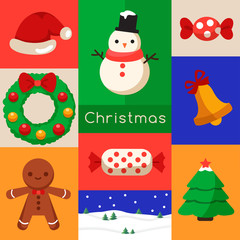 Fototapeta premium Merry Christmas Elements : Vector Illustration