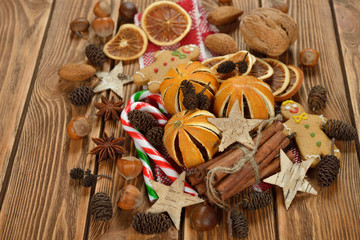 Various Christmas ingredients