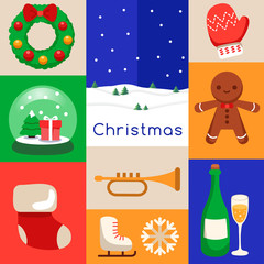 Merry Christmas Elements  : Vector Illustration