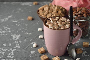 Hot chocolate with marshmallow