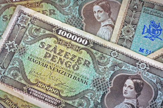 Old Hungarian lakh pengo money