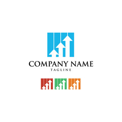 Finance Economy Accounting arrow Logo Icon Vector