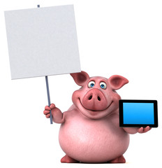 Obraz premium Fun pig - 3D Illustration