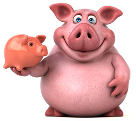 Fun pig - 3D Illustration