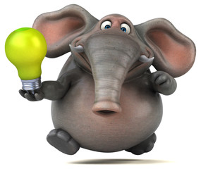 Fun elephant - 3D Illustration