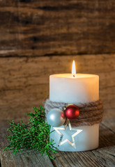 Obraz na płótnie Canvas Advent Hintergrund Weihnachten Karte mit Kerze