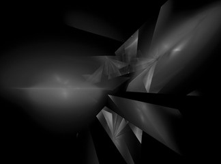 Fototapeta premium Abstract grey square fractal