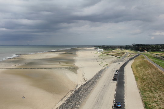 view from Lighthouse Zeeland Breskens Holland
