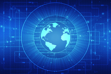 Digital Abstract technology background,2d illustration