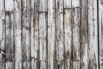 Gray wooden wall made with desks background.