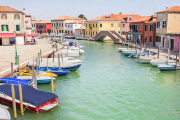 Fototapeta na wymiar Canal in Murano, Veneto, Italy
