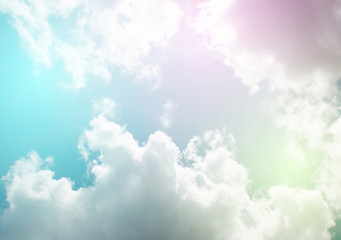 pastel sky with cloud.