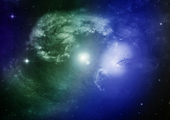 galaxy in a free space