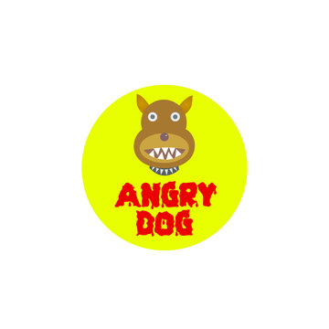 Angry dog plate