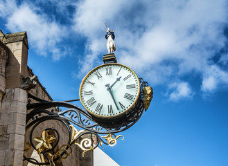 Fototapeta na wymiar Clock in York in England the UK
