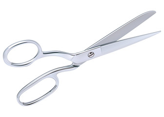 Cutting scissors, isolated. 3D vector illustration - 121325550
