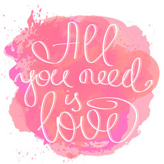 all you need is love white