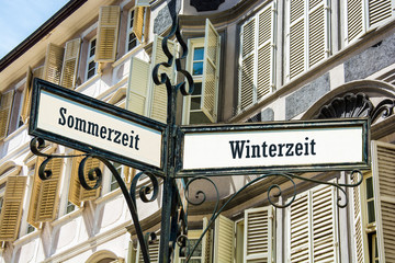 Schild 128 - Winterzeit