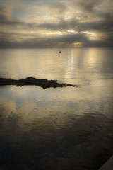 Misty Bay at Dusk (vertical)