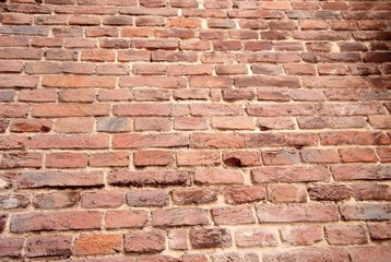 Angle view of brick wall background texture