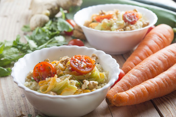 Quinoa and zoodles