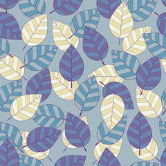 Naklejka premium Seamless pattern with leaves.
