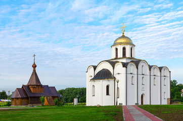 Fototapeta na wymiar Annunciation Church and Church of Holy Prince Alexander Nevsky, Vitebsk, Belarus