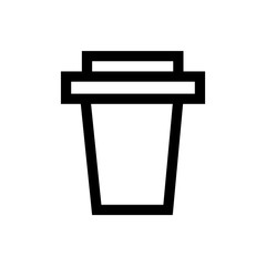 Paper coffee cup line icon.