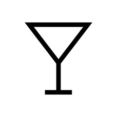 Martini glass line icon.