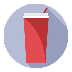 Digital vector red plastic soda drink can