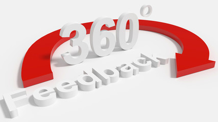 360 degree Feedback with red arrow