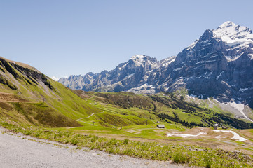 Grindelwald, Berner Oberland, First, Wetterhorn, Grosse Scheidegg, Schreckfeld, Engelh&ouml;rner, Alpen, Wanderweg, Wanderferien, Sommer, Schweiz