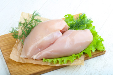 Raw chicken breast