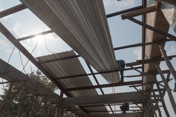 Obraz premium Worker in construction site