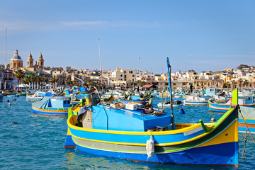 Fototapeta na wymiar Port of Marsaxlokk, Malta