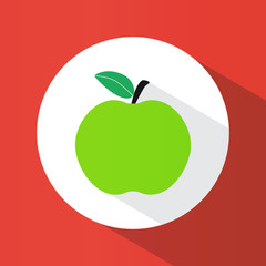 Icon apple. Fruit. Tasty and healthy food. Diet. Flat design