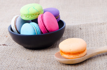 Colored macarons