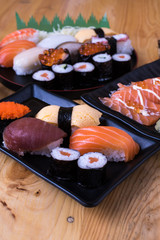 Japanese tasty sushi set