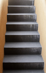 Black stone staircase