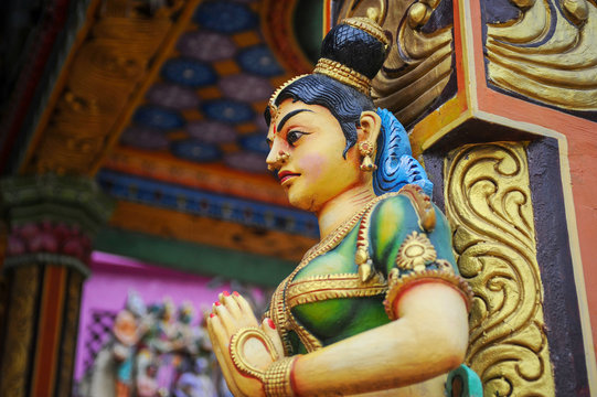 statues of hindu gods in Negombo, Sri Lanka