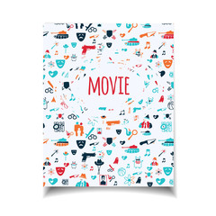 Cinema flyer doodle
