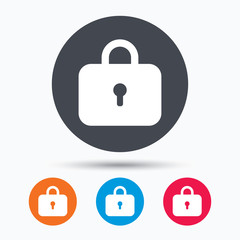 Lock icon. Privacy locker sign.