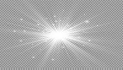 Glow light effect. Star burst with sparkles. Vector illustration