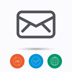 Envelope icon. Send message sign.