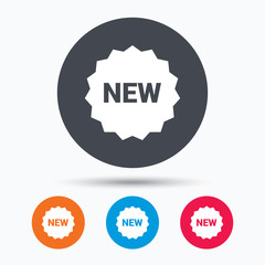 New icon. Special offer star sign.