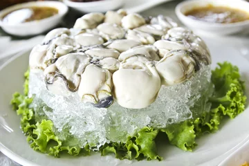 Crédence de cuisine en verre imprimé Crustacés fresh oyster